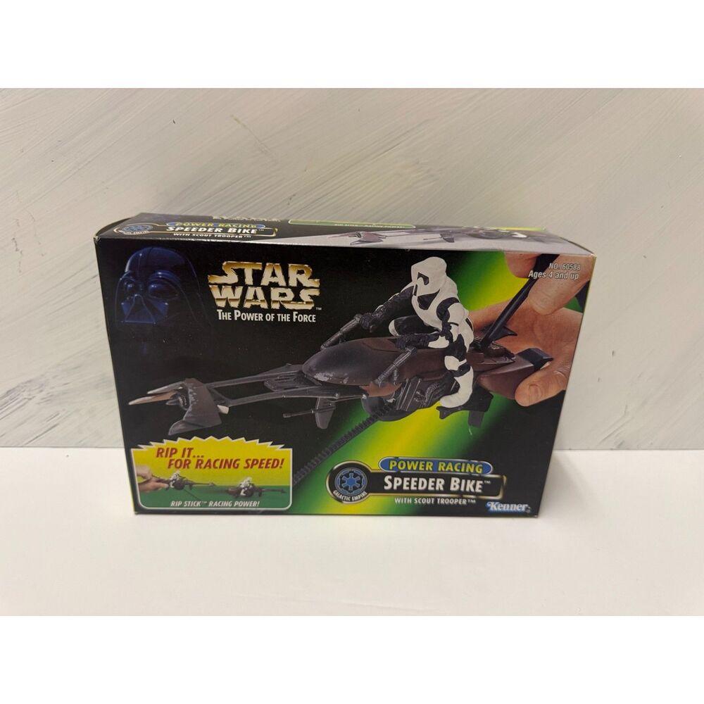 Vintage Star Wars Speeder Bike Power Racing Scout Trooper Kenner Collectible